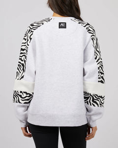 Parker Panelled Crew - Snow Marble