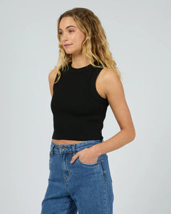 Pia Crop Tank - Black