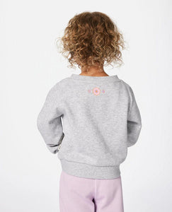 Rainbow Tide Print Crew - Grey Marle