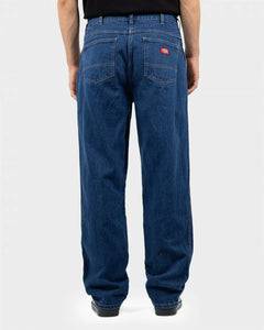 Relaxed Straight Fit Denim Jean - Stone Washed Indigo