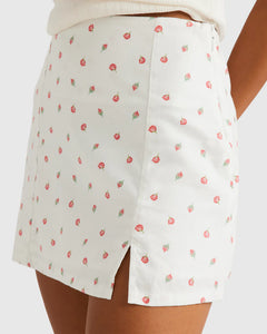 Rose Bud Mini Skirt - Cloud