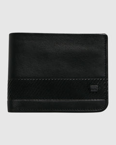 Secret Pocket Leather Wallet - Black