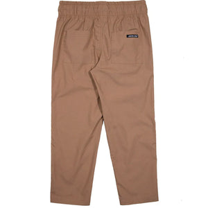 Solid Stripe Elastic Waist Pant - Tan