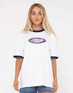 Stargirl Oversized Short Sleeve Tee - White