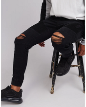 Load image into Gallery viewer, Strung Out Moto Cuffed Jean - Black
