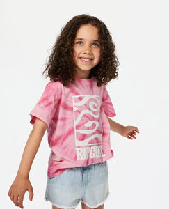 Sunkissed Tie Dye Tee Toddler - Hot Pink