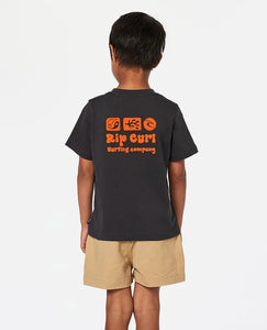 Tube Icon Boys Tee - Washed Black