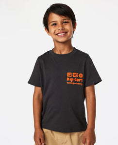 Tube Icon Boys Tee - Washed Black