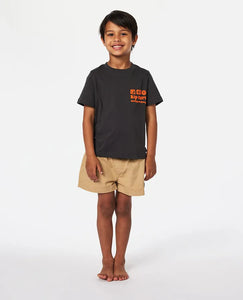 Tube Icon Boys Tee - Washed Black