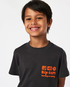 Tube Icon Boys Tee - Washed Black