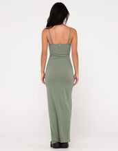 Load image into Gallery viewer, Vicky Fixed Back Slip Maxi Dress - Army Green
