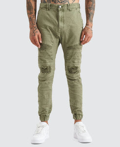 Viper Denim Jogger - Khaki