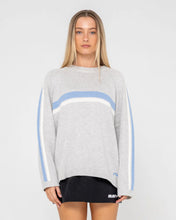 Load image into Gallery viewer, White Lines LS Crew Neck Knit -  Grey / Blue
