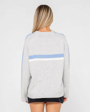 Load image into Gallery viewer, White Lines LS Crew Neck Knit -  Grey / Blue
