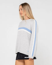 Load image into Gallery viewer, White Lines LS Crew Neck Knit -  Grey / Blue
