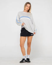 Load image into Gallery viewer, White Lines LS Crew Neck Knit -  Grey / Blue
