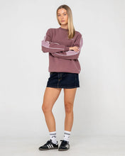 Load image into Gallery viewer, Two Timer Panelled Crew - Cadet Elderberry Elderberry L6
