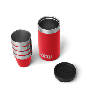 Yeti Shot Glasses & Case - Rescue Red