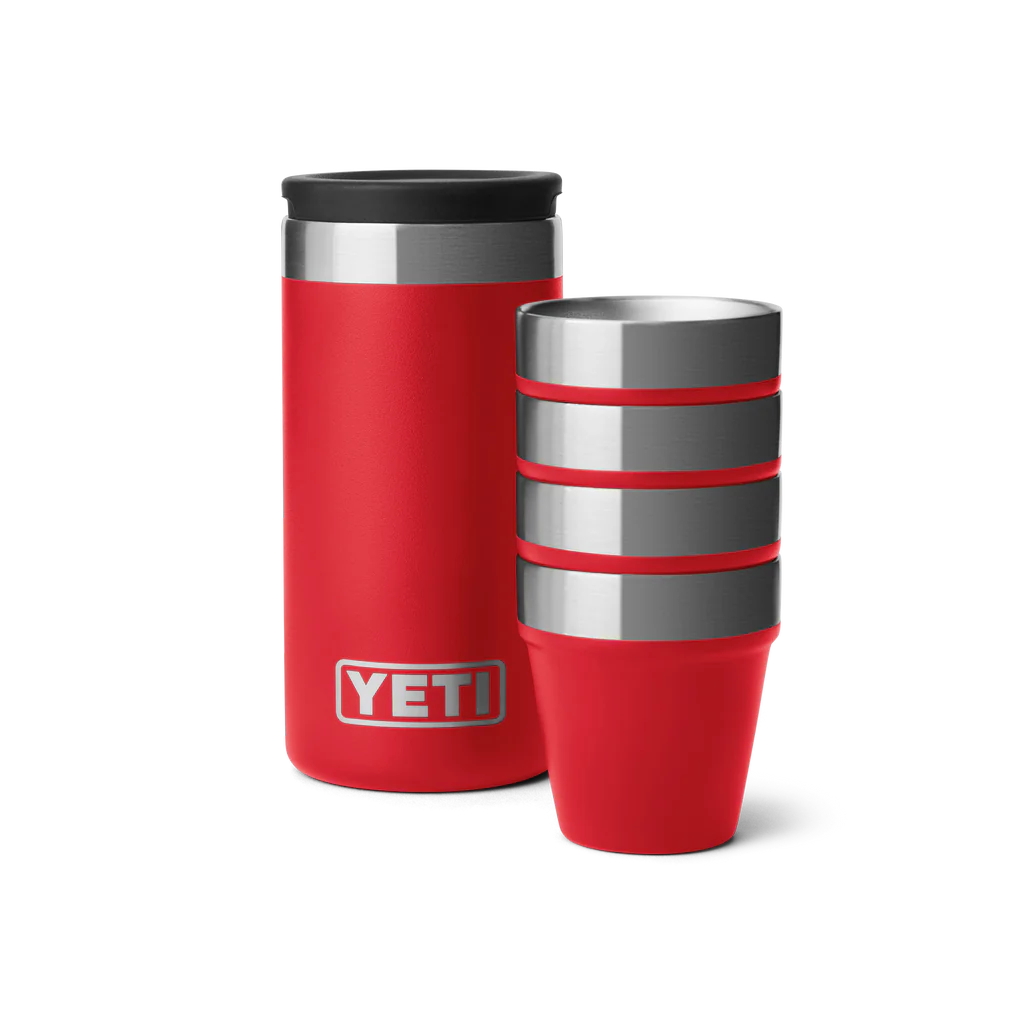 Yeti Shot Glasses & Case - Rescue Red