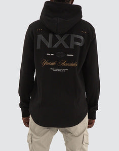 Wild Dual Curved Hoodie - Jet  Black