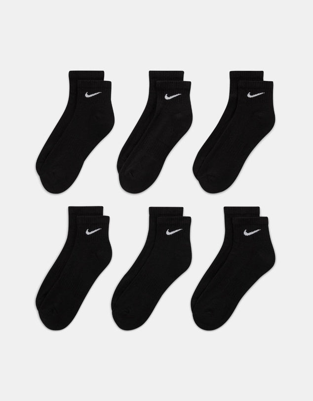 Nike Everyday Cushion Ankle 6pk - Black
