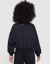 Load image into Gallery viewer, Girls French Terry Boxy Crew - Black Black XS

