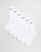 Load image into Gallery viewer, Nike Everyday Cushion Crew Sock 6PK - WHT
