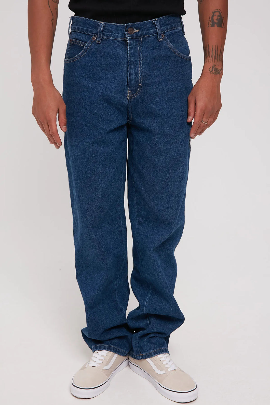 Relaxed Fit Carpenter Jean - Stone Washed Indigo