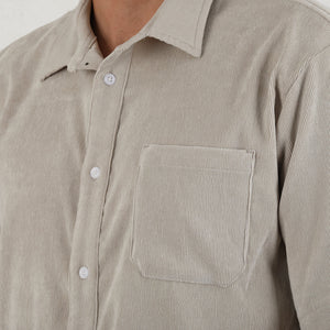 Whaler Cord S/S Shirt - Stone