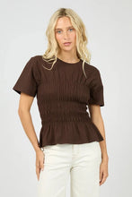 Load image into Gallery viewer, Lipa Ruched Top - Brown
