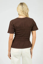 Load image into Gallery viewer, Lipa Ruched Top - Brown
