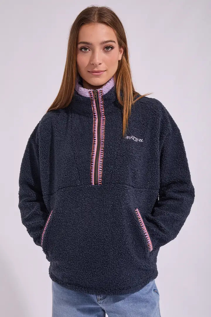Neon Isles Retro Polar Fleece - Navy