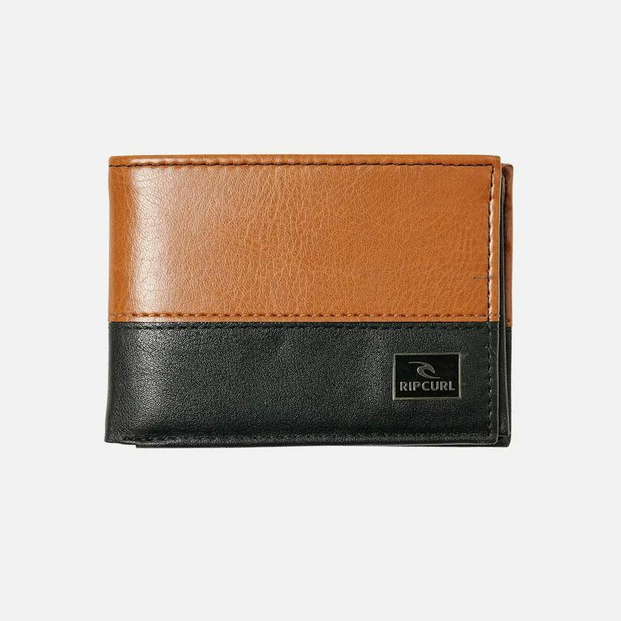 Corpawatu Icon Pu Slim Wallet - Black/Tan