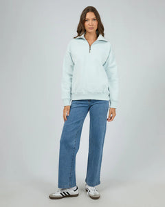 Studio Relaxed 1/4 Zip - Cloud