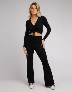 All About Eve Rib Pants - Black