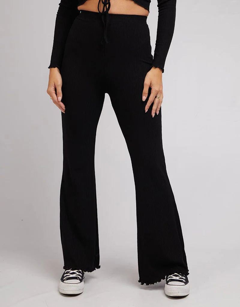 All About Eve Rib Pants - Black