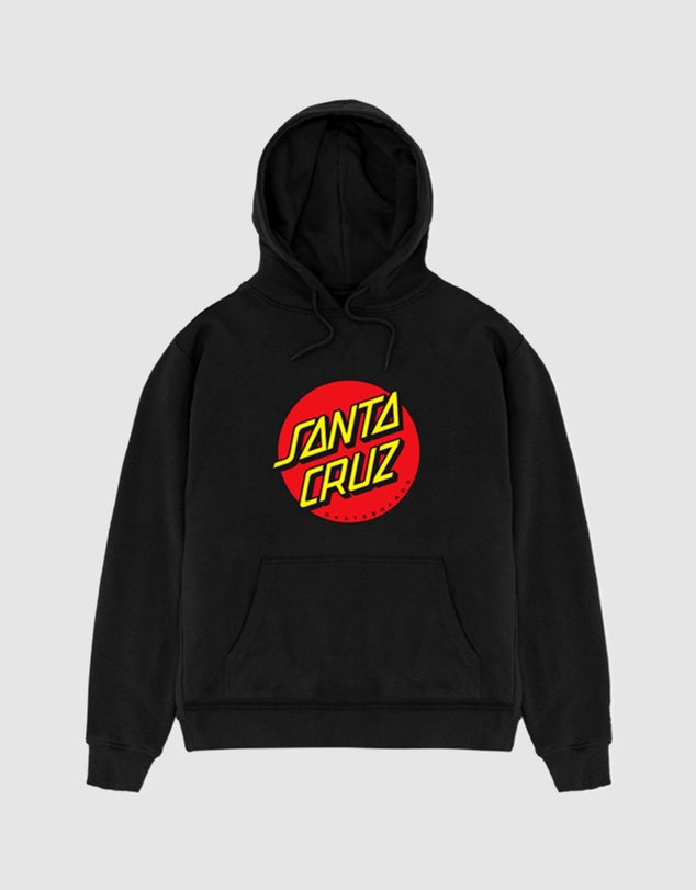 Classic Dot Front Hoody - Black