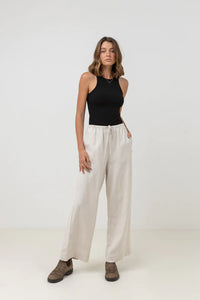 Classic Drawstring Pant - Oat