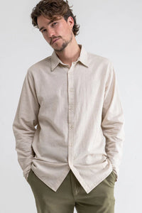 Classic linen LS Shirt - Sand