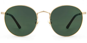 Heidi - Brushed Gold Green Lens