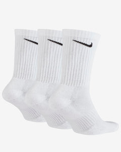 NIke Everyday Cushioned Crew Sock 5Y-7Y - White