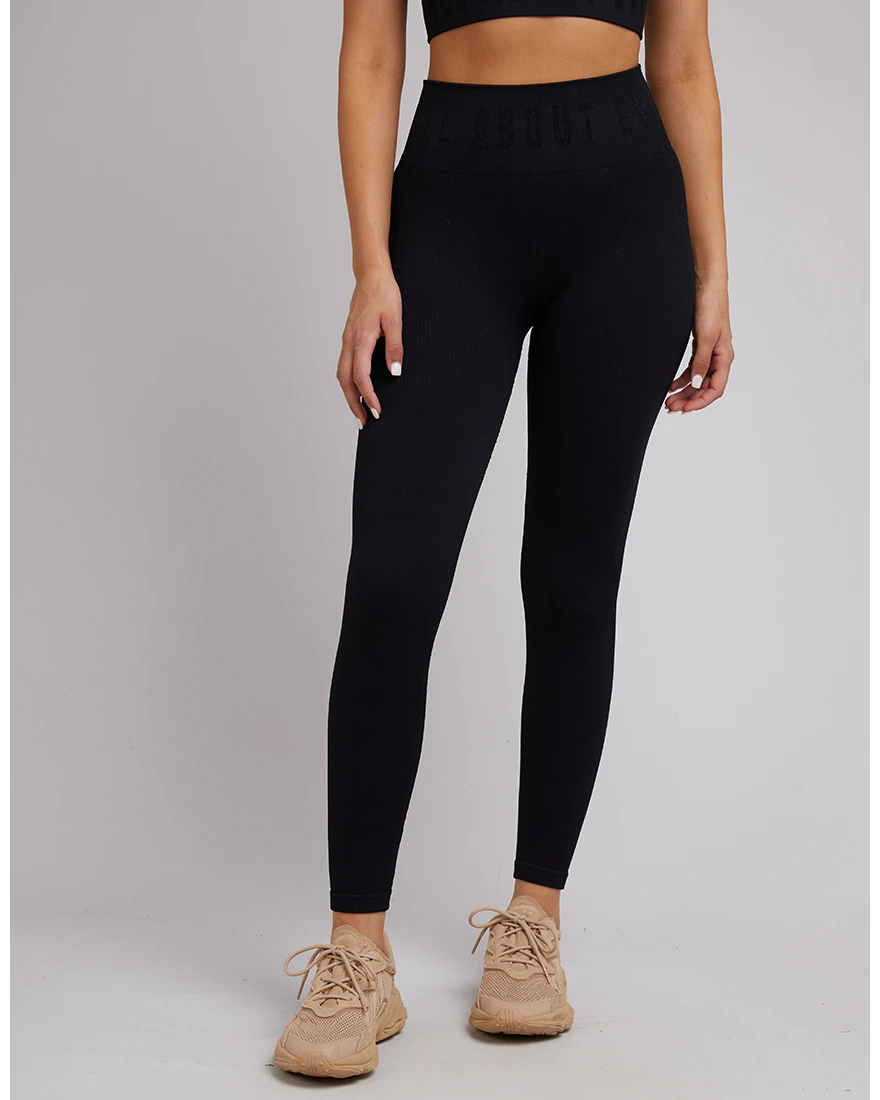 Remi Rib Legging - Black