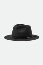 Load image into Gallery viewer, Wesley Fedora Wool Felt  hat - Black
