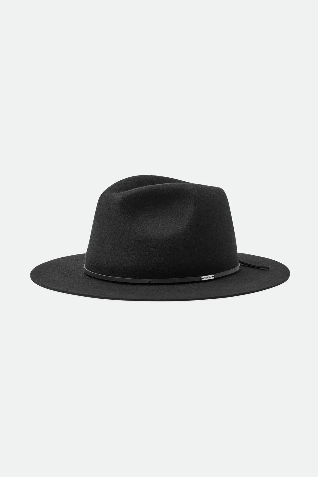 Wesley Fedora Wool Felt  hat - Black