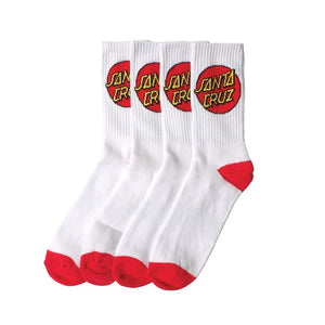 Cruz Youth Sock 4PK - White