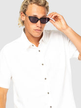 Load image into Gallery viewer, Overtone Short Sleeve Linen Shirt  - Whisper White
