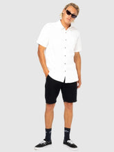 Load image into Gallery viewer, Overtone Short Sleeve Linen Shirt  - Whisper White
